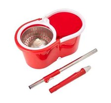 360° FLOOR MAGIC SPIN MOP BUCKET SET PREMIUM ROTATING DRY HEADS WITH 2 HEADS