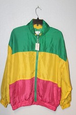 NEW Vintage Robert Stock 100 Silk Full Zip Bomber Jacket Men's MEDIUM NWT