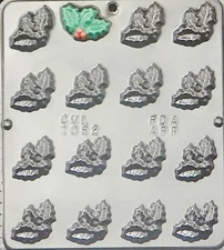 Holly Leaf Chocolate Candy Mold Christmas  2082 NEW