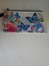 Butterfly Floral Graphics Case Makeup Bag Cute Pencil Case Spring Travel Pouch