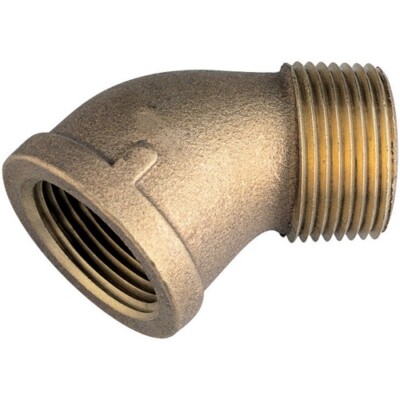 Midland Metal 44-206 44206 1-1/4'' X 45° Degree Bronze Street Elbow Pipe Fitting