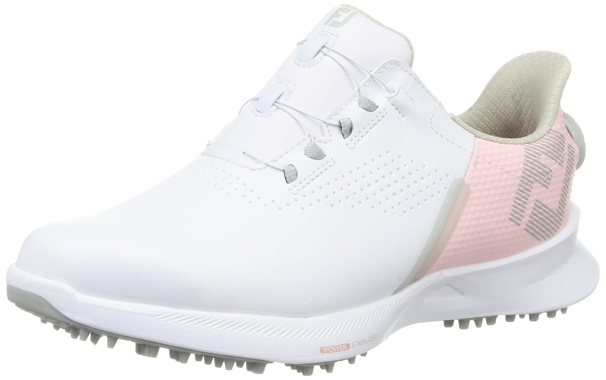 NEW FootJoy Women's Fuel BOA Golf Shoes White/Pink cm 3E
