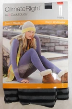 CLIMATE RIGHT BY CUDDL DUDS SMALL LEGGING WARM UNDERWEAR-STRETCH FLEECE
