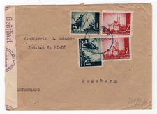 NDH CROATIA GERMAN PUPPET STATE 1941 COMMERCIAL COVER WITH GERMAN CENSORS