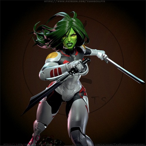 Gamora Guardians of the Galaxy 3D Printing Figure Unpainted Model GK Blank Kit - Picture 11 of 12