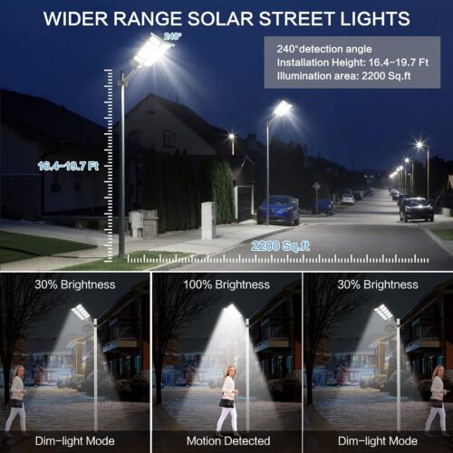 990000000LM Solar LED Light Security Motion Sensor Street Solar Flood Wall Lamp - Picture 3 of 14