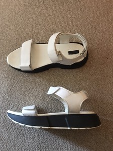 m&s white sandals