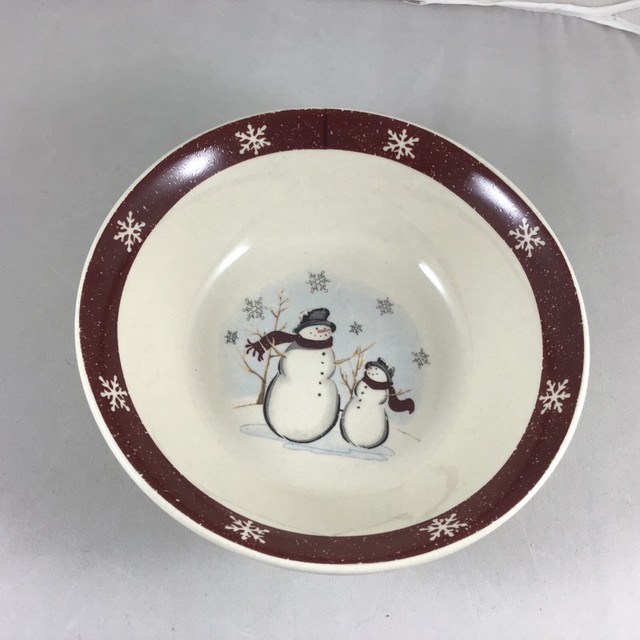 Royal Seasons Christmas Snowman Cereal Bowl Snowflake | eBay