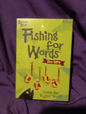 New Sealed Fishing For Words Dice Game by University Games Children's Game 