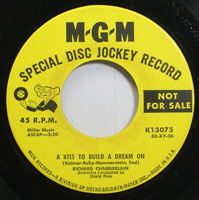 50S & 60S Promo 45 Richard Chamberlain - A Kiss To Build A Dream On / Them From
