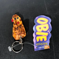 Very Rare Vintage Basic Fun Obie Keychain 1995 w/ tags Defect Grunge