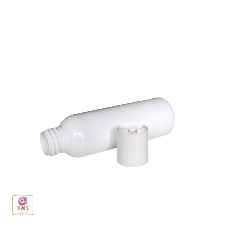 Pet Cosmo Round Liquid Bottles Disc Top Cap 2oz White (25)97