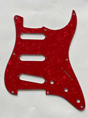For 4-Ply Fender US 57' 8 screw Stratocaster Strat Guitar Pickguard,Red Pearl