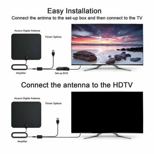 100%NEW TV Antenna Newest 4k 1080p HDTV Indoor Digital Amplified Up 3600 Miles - Picture 4 of 18