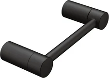 Moen YB0408BL Align Pivoting Double Post Modern Toilet Paper Holder, Matte Black