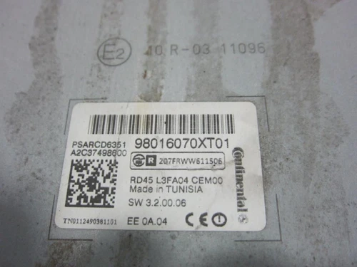 98016070XT01 Sistema Audio/Radio Cd para PEUGEOT 207 Confort 2013 1381478 - Imagen 4 de 10