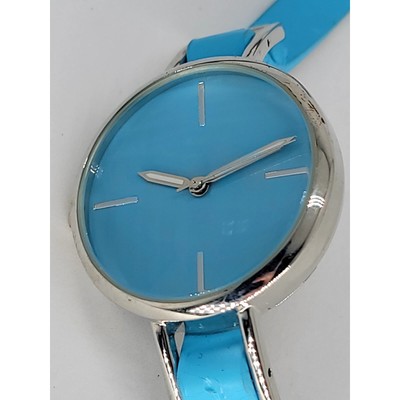 Sleek Blue Minimalist Watch with Matching Strap | eBay display picture 3