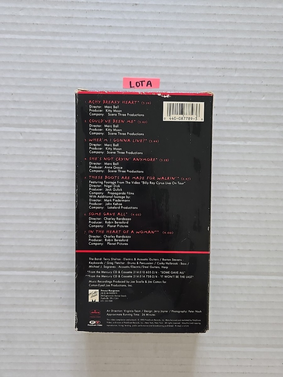 Video Collection by Billy Ray Cyrus (VHS, Oct-1993, Polygram