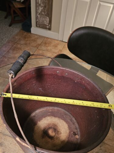 Antique United Indurated Fibre Co. Lockport NY Fire Water Handled Pail Bucket - Picture 12 of 13