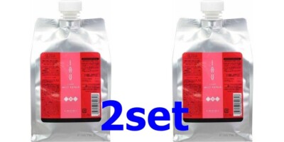 IAU LebeL Cream Melt Repair Hair Treatment 1000ml (Refill) Red Floral set of 2