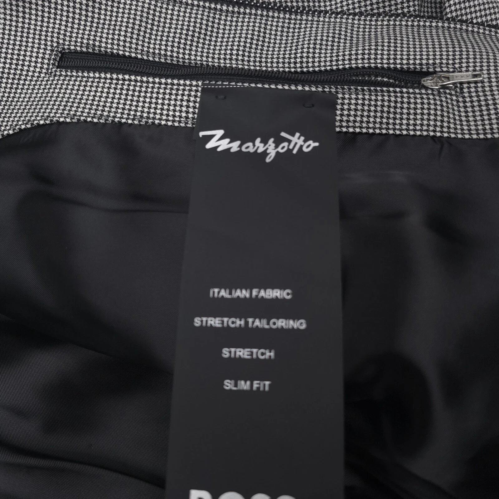 Hugo Boss C-Hanry-Wing Jacket Mens 40R Houndstooth Slim Fit Wool Full Zip NWT image 10