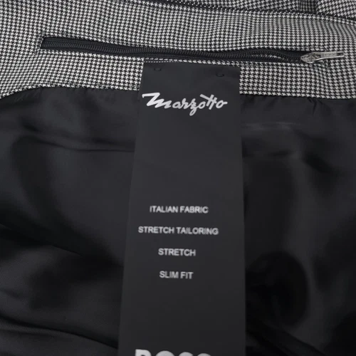 Hugo Boss C-Hanry-Wing Jacket Mens 40R Houndstooth Slim Fit Wool Full Zip NWT image 10