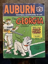 1968 Georgia v Auburn football program/famous”birddog bulldog cover by PHIL NEEL