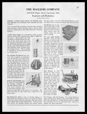 1926 The Macleod Company Cincinnati Ohio Engineers & Machinists Vintage Print Ad