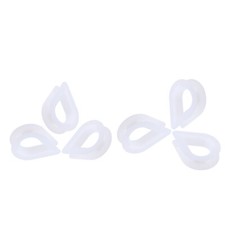 6 Pcs M8 White Nylon Wire Ring Wire Rope Cable Thimble Rigging Accessories
