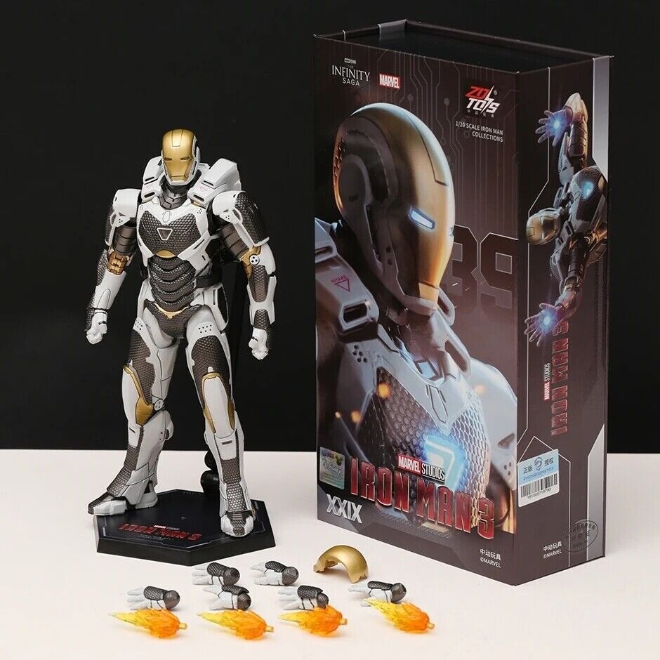 ZD TOYS IRON MAN MK 39 Marvel Avengers 7" Action Figure Toys 10th  year Limited