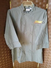 Chef Works Gray Cook/Chef Uniform Double Button Unisex Cooking Coat Size Small