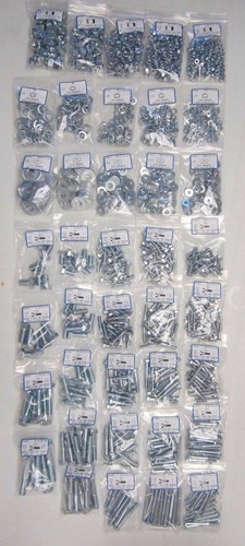 3620 Piece Assortment Grade 5 Bolt, Nut And Washer Coarse Thread Zinc Plated - Picture 2 of 3