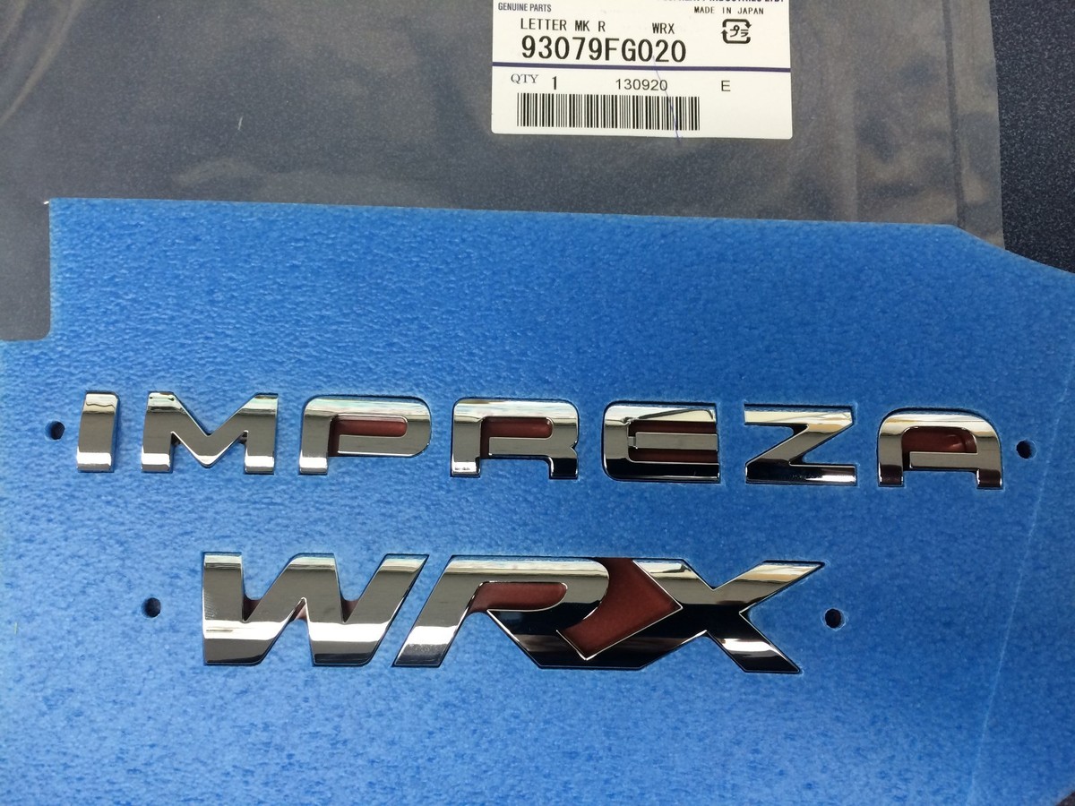 サボ　ページ 2008-2014 Subaru Genuine Impreza WRX Rear Emblem Set