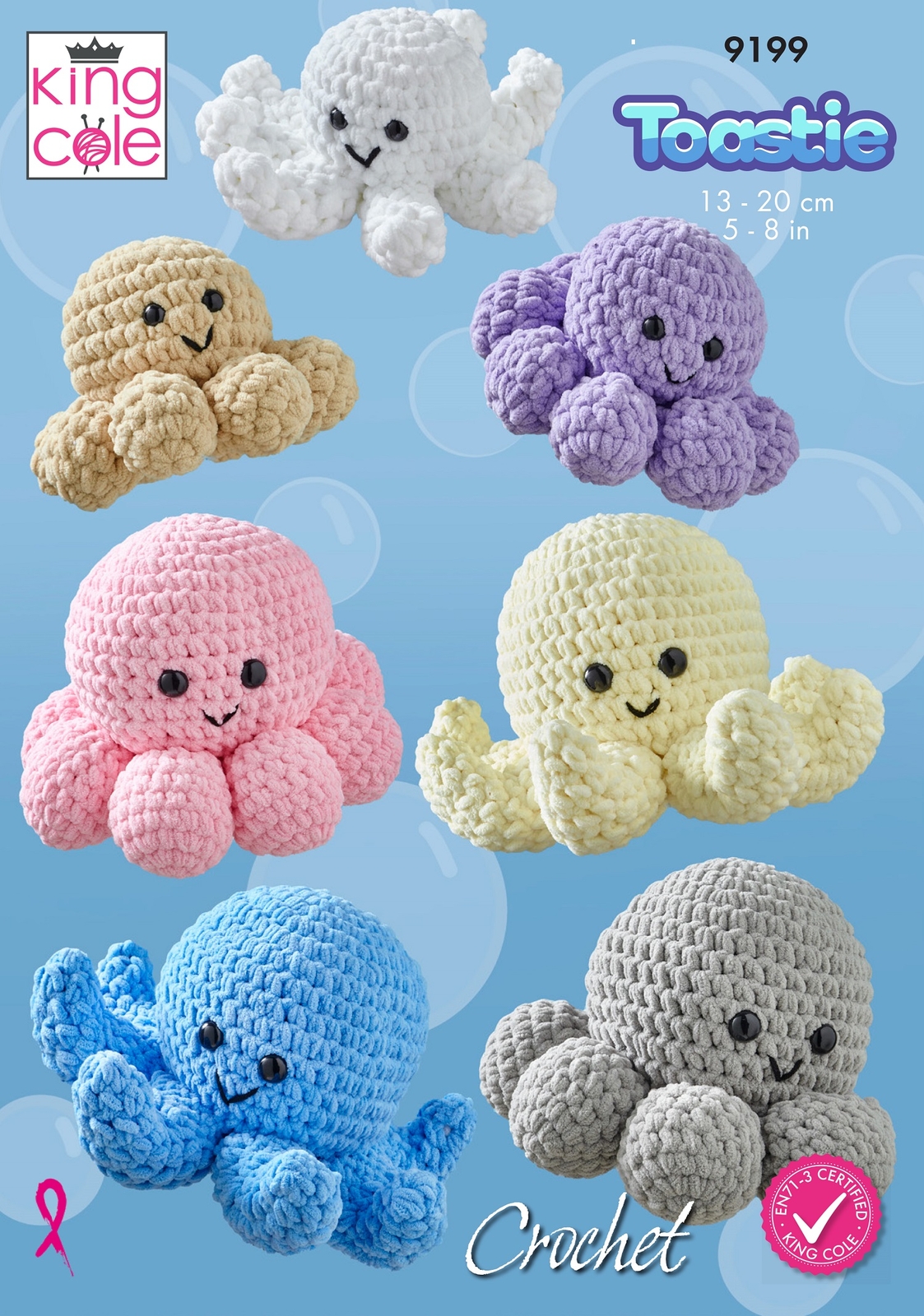 Octopus Toys in King Cole Toastie (9199) - Image 2