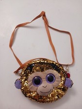 Ty Beanie Babies Gear Coconut the Monkey Furry Shoulder Bag Shell Ty 