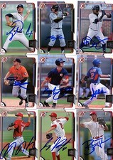 BLAKE TRAHAN SIGNED 2015 BOWMAN DRAFT PROSPECT ROOKIE CARD AUTO