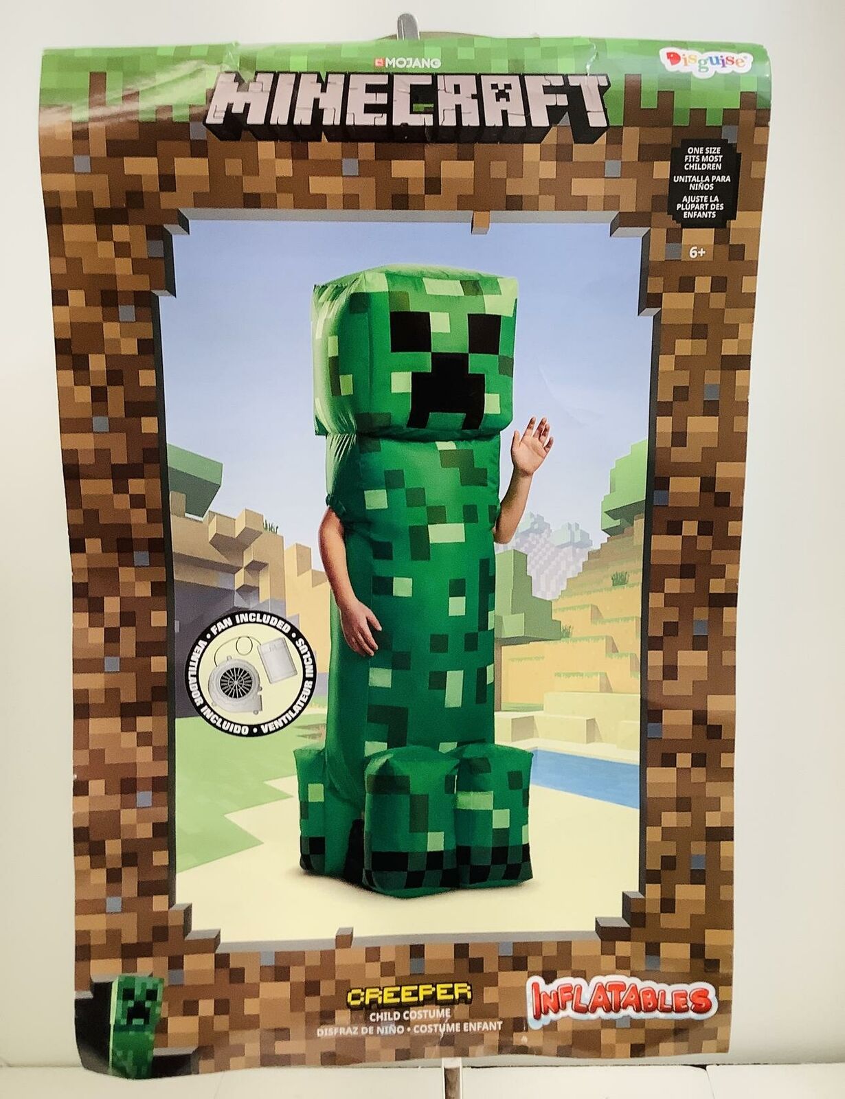 Boy's Minecraft Creeper Inflatable Halloween Costume 