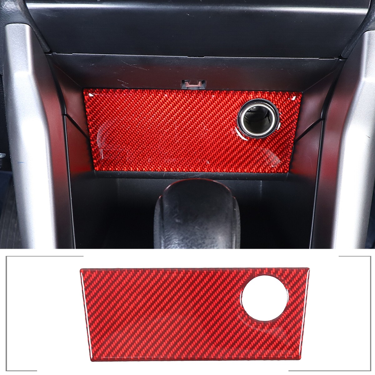 Red Carbon Fiber Cigarette Lighter Button Switch Trim For Subaru Forester  13-18