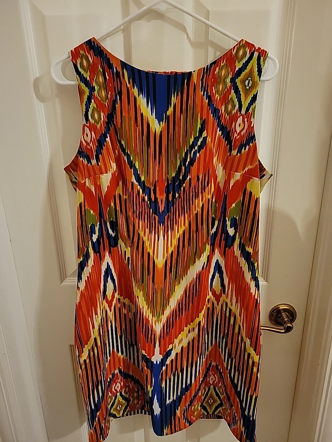 ALYX Vestito Tubino Senza Maniche Donna Taglia 14 Multicolore ASTRATTO ARTISTICO RETRÒ