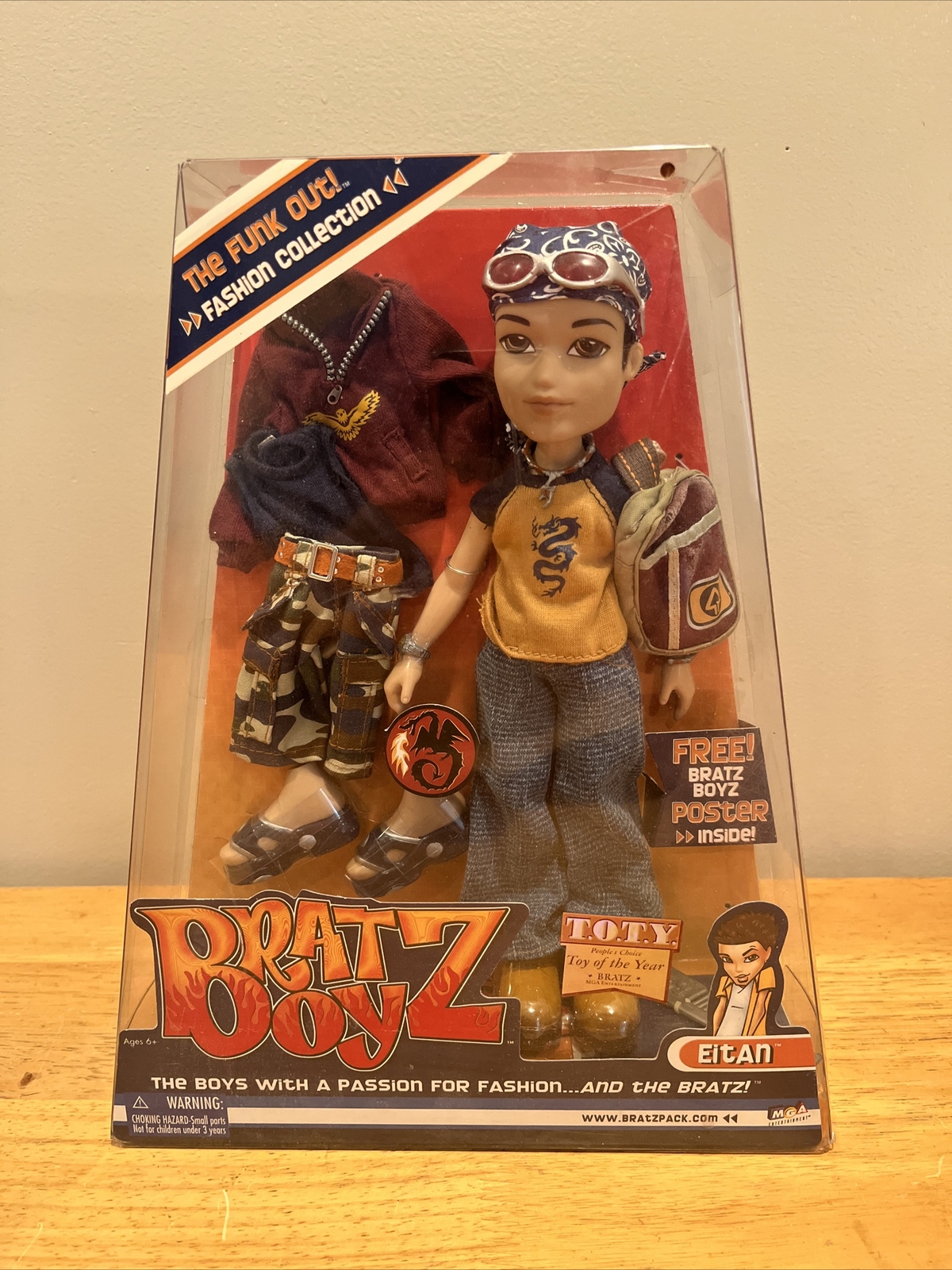 Bratz Boyz Eitan Doll Toy of the Year w/Extra Outfits New in