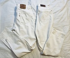 VINTAGE LOT Levi's Women’s Jeans Size 12 Reg M White Made in USA Faded Glory 90s