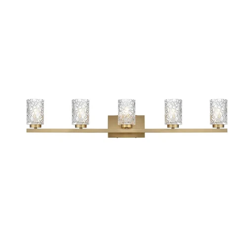 Living District Cassie 5 Light 41" Wall Sconce, Satin Gold/Clear - LD7029W41SG - Picture 1 of 1