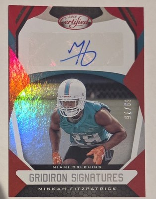 2018 Panini Certified - Gridiron Signatures Minkah Fitzpatrick 69/75 Red
