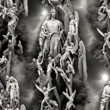 Jesus Ascending - 18"x46" Hydrographic Film Hydro Dipping