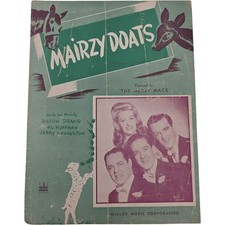 Mairzy Doats Featured by The Merry Macs 1943 Vintage Sheet Music