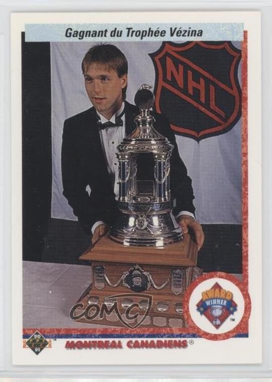 1990-91 Upper Deck Award Winners French Patrick Roy #207 HOF 10mb
