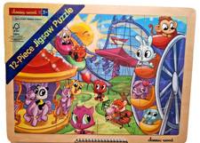 Classic Wood Wooden Jigsaw Puzzles 12 Piece Puzzles, Age 3-4 Years