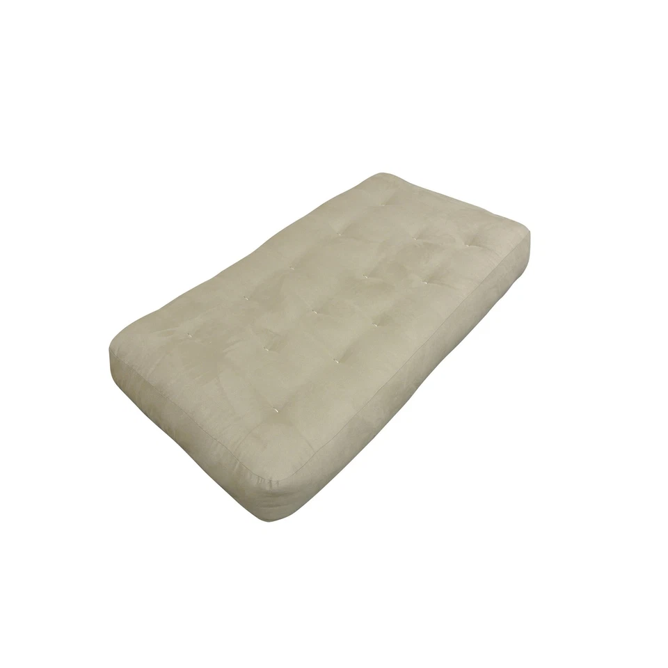 9" ComfortCoil Chair Tan Microfiber Futon Mattress Tan Chair - Imagem 2 de 4