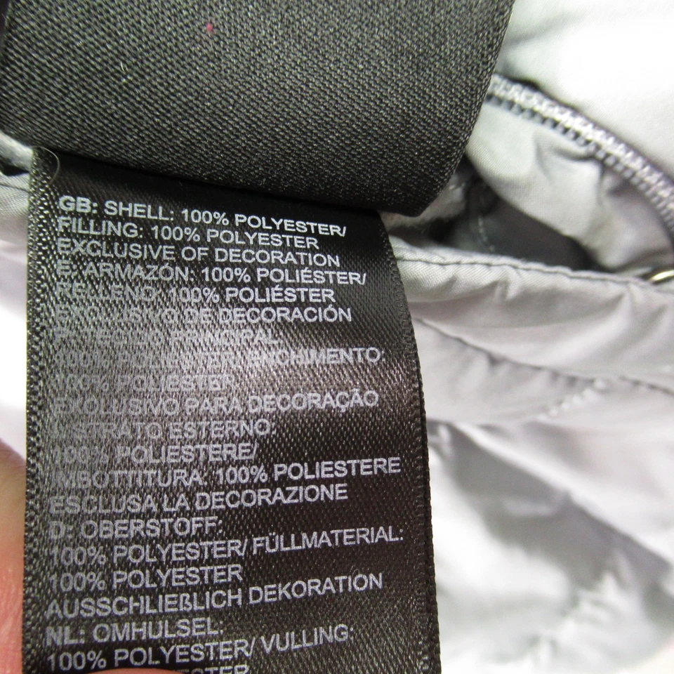 North Face Jacket Girls Medium 10/12 Long Sleeve Pockets Outdoor Puffer Gray - Image 4 of 4