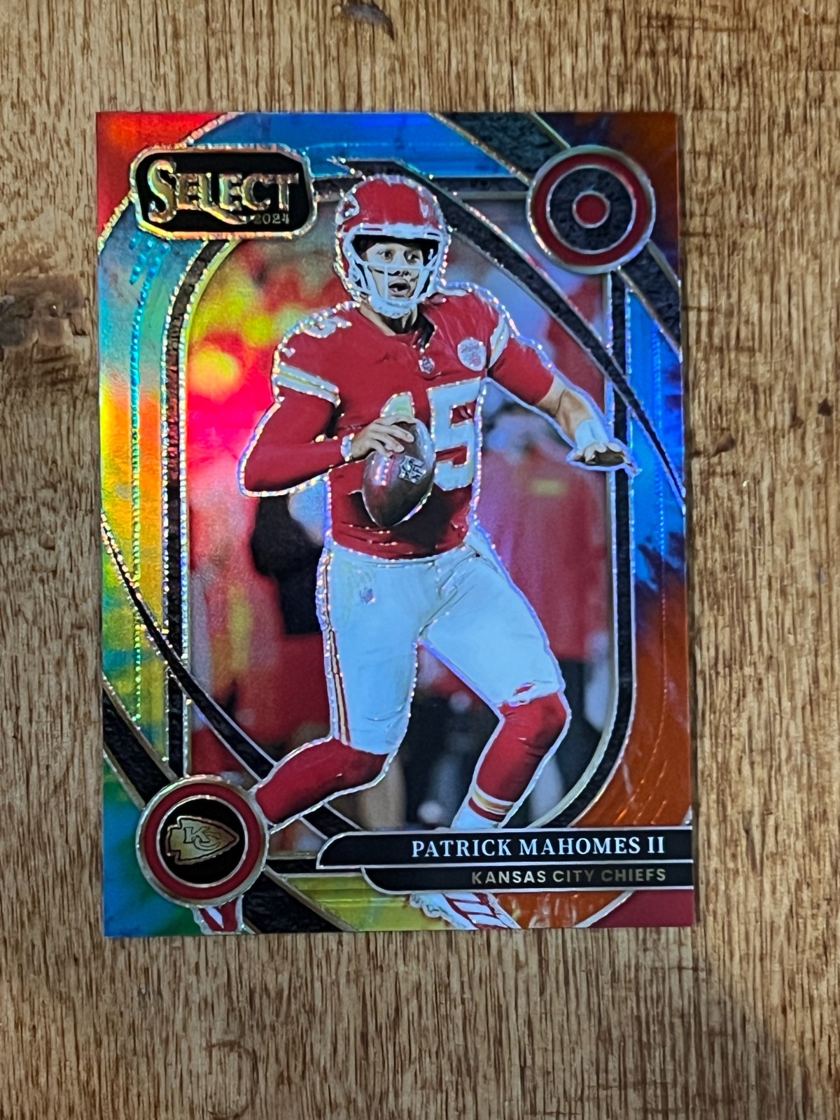 2024 Panini Select #223 Patrick Mahomes Tie Dye Prizm /25 Club Level